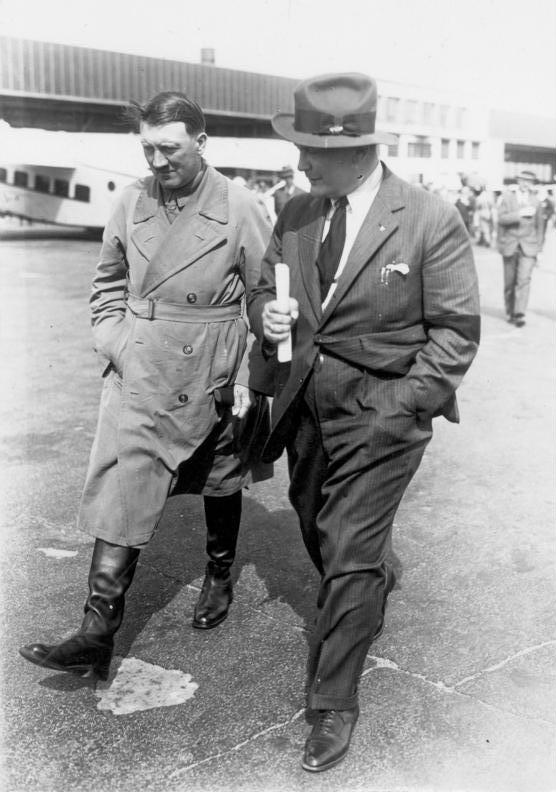Adolf Hitler and Hermann Goering at Berlin’s Tempelhof airfield